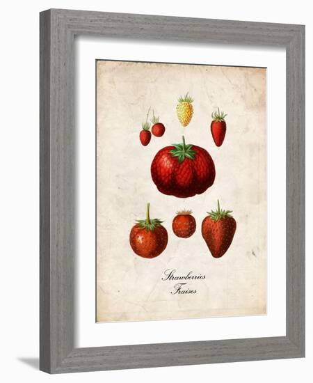 Strawberries-null-Framed Art Print