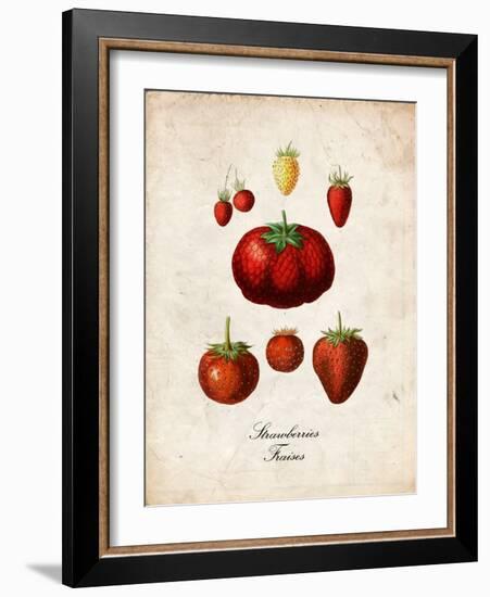 Strawberries-null-Framed Art Print