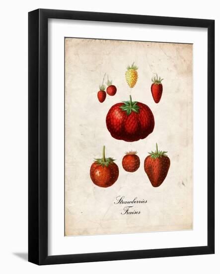 Strawberries-null-Framed Art Print