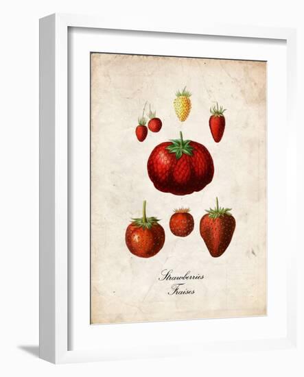 Strawberries-null-Framed Art Print