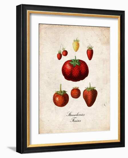 Strawberries-null-Framed Art Print