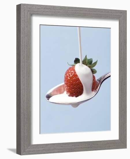 Strawberry and Cream-Steve Lupton-Framed Photographic Print