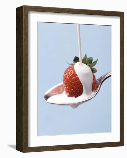 Strawberry and Cream-Steve Lupton-Framed Photographic Print