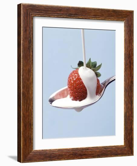 Strawberry and Cream-Steve Lupton-Framed Photographic Print