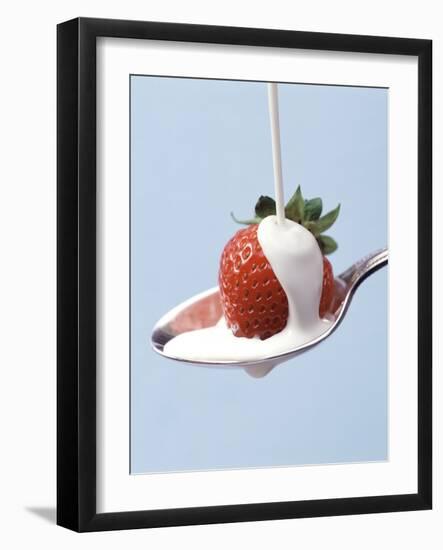 Strawberry and Cream-Steve Lupton-Framed Photographic Print