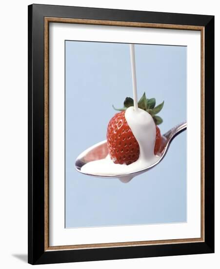 Strawberry and Cream-Steve Lupton-Framed Photographic Print