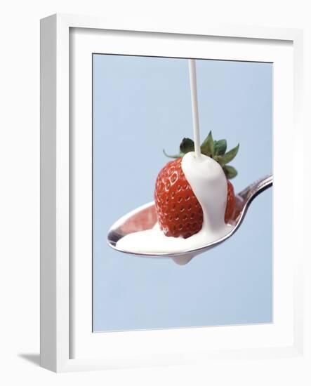 Strawberry and Cream-Steve Lupton-Framed Photographic Print