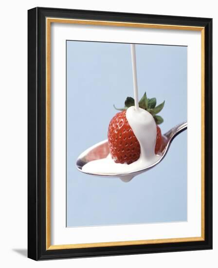 Strawberry and Cream-Steve Lupton-Framed Photographic Print