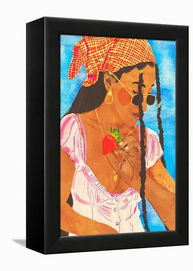 Strawberry Beauty-Gigi Rosado-Framed Premier Image Canvas