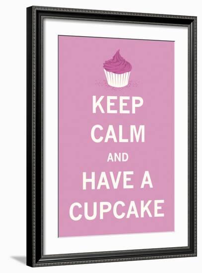 Strawberry Cupcake-The Vintage Collection-Framed Art Print