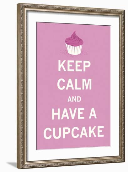 Strawberry Cupcake-The Vintage Collection-Framed Art Print