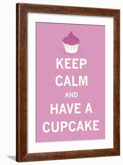 Strawberry Cupcake-The Vintage Collection-Framed Art Print