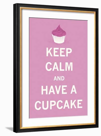 Strawberry Cupcake-The Vintage Collection-Framed Art Print