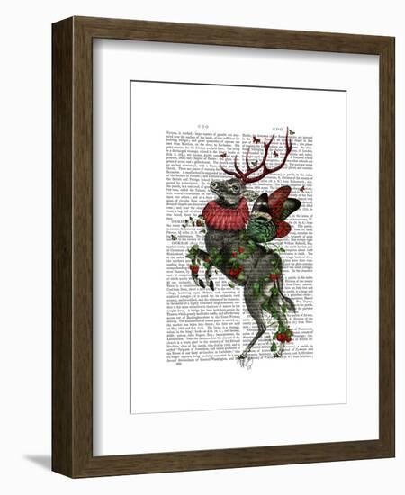 Strawberry Deer-Fab Funky-Framed Art Print