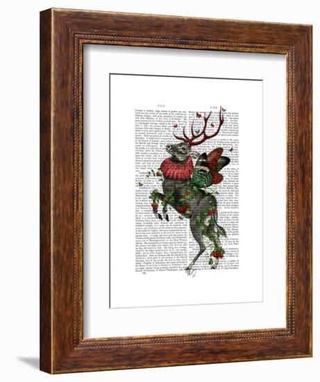 Strawberry Deer-Fab Funky-Framed Art Print