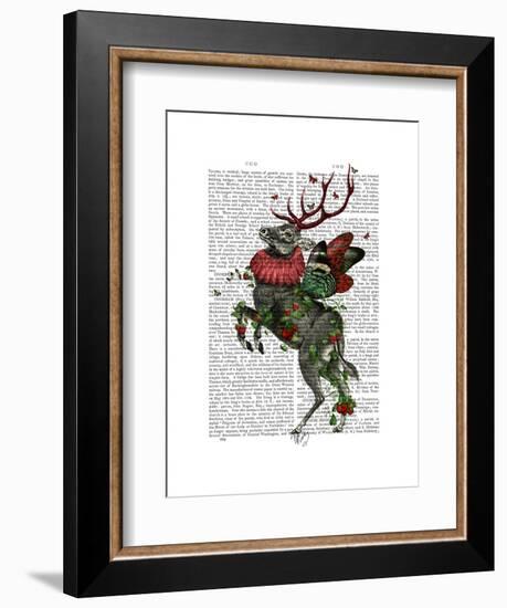 Strawberry Deer-Fab Funky-Framed Art Print