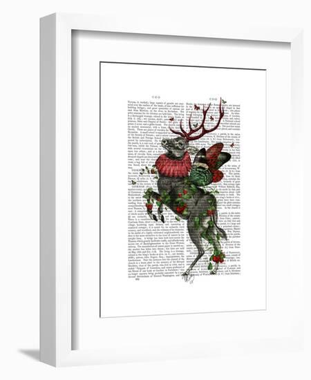 Strawberry Deer-Fab Funky-Framed Art Print