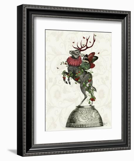 Strawberry Deer-Fab Funky-Framed Art Print