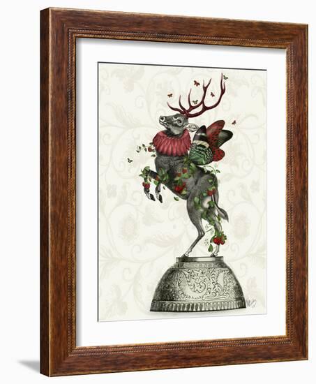 Strawberry Deer-Fab Funky-Framed Art Print