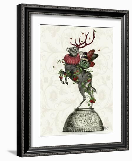 Strawberry Deer-Fab Funky-Framed Art Print