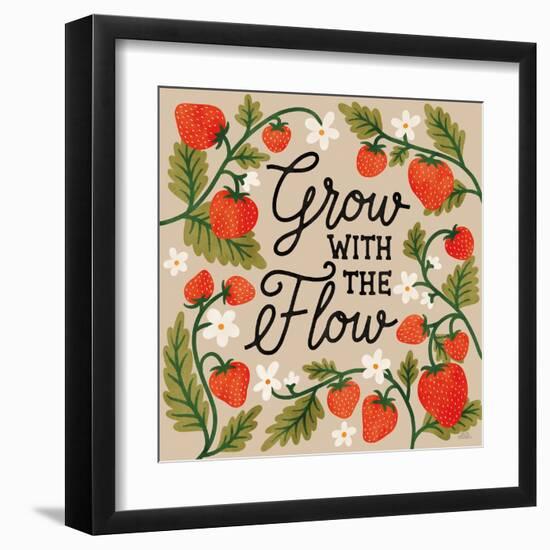 Strawberry Fields III Neutral-Laura Marshall-Framed Art Print