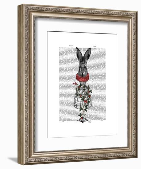 Strawberry Hare-Fab Funky-Framed Art Print