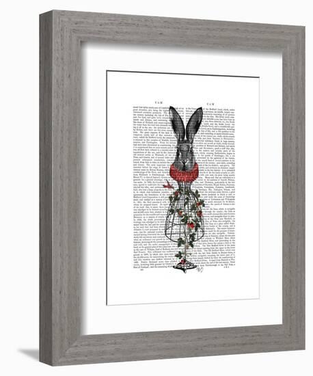 Strawberry Hare-Fab Funky-Framed Art Print