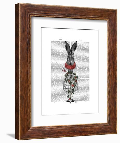 Strawberry Hare-Fab Funky-Framed Art Print