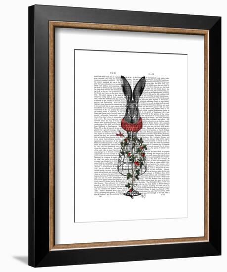 Strawberry Hare-Fab Funky-Framed Art Print