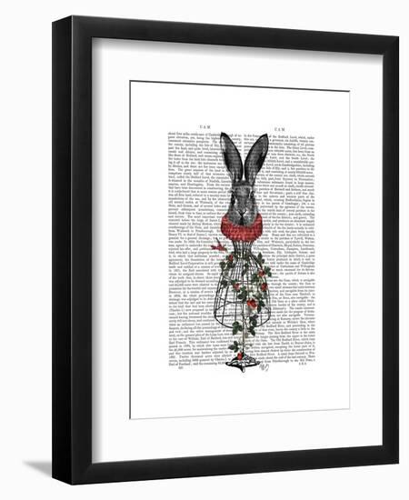 Strawberry Hare-Fab Funky-Framed Art Print