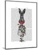 Strawberry Hare-Fab Funky-Mounted Art Print