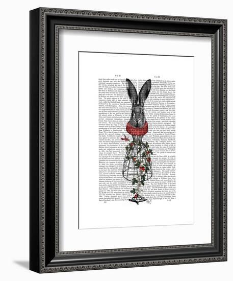 Strawberry Hare-Fab Funky-Framed Art Print