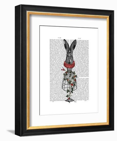 Strawberry Hare-Fab Funky-Framed Art Print