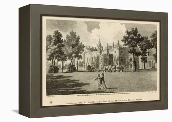 Strawberry Hill, Twickenham, London, the Seat of the Honourable Horace Walpole-Edward Dayes-Framed Premier Image Canvas
