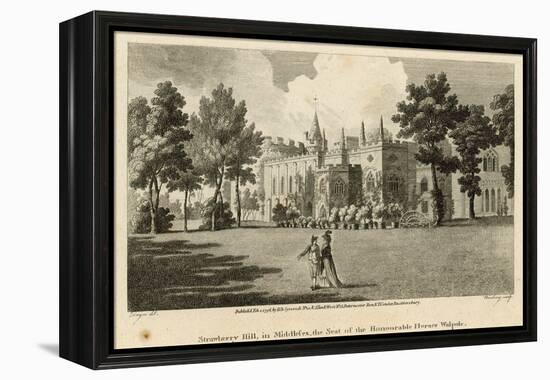 Strawberry Hill, Twickenham, London, the Seat of the Honourable Horace Walpole-Edward Dayes-Framed Premier Image Canvas