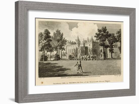 Strawberry Hill, Twickenham, London, the Seat of the Honourable Horace Walpole-Edward Dayes-Framed Giclee Print