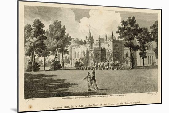 Strawberry Hill, Twickenham, London, the Seat of the Honourable Horace Walpole-Edward Dayes-Mounted Giclee Print