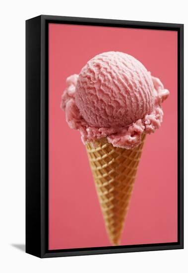 Strawberry Ice Cream Cone-Marc O^ Finley-Framed Premier Image Canvas