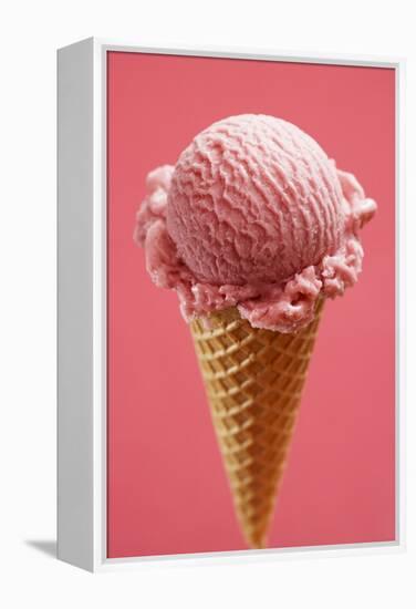 Strawberry Ice Cream Cone-Marc O^ Finley-Framed Premier Image Canvas