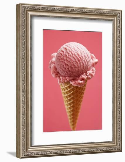 Strawberry Ice Cream Cone-Marc O^ Finley-Framed Photographic Print