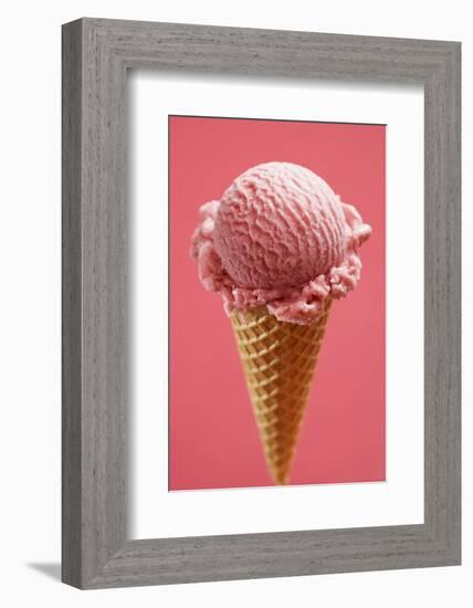 Strawberry Ice Cream Cone-Marc O^ Finley-Framed Photographic Print