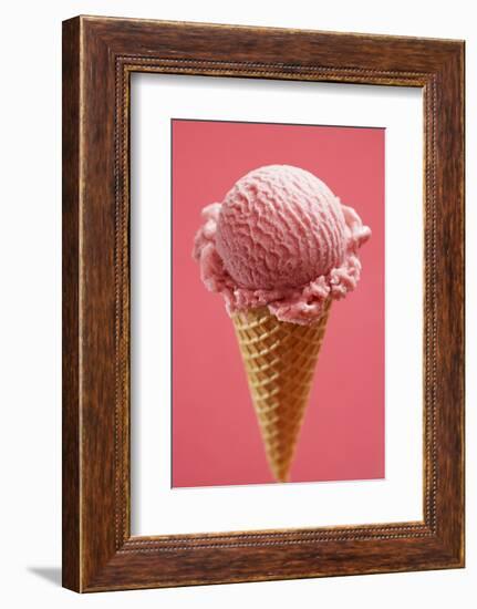 Strawberry Ice Cream Cone-Marc O^ Finley-Framed Photographic Print