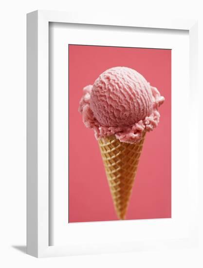 Strawberry Ice Cream Cone-Marc O^ Finley-Framed Photographic Print