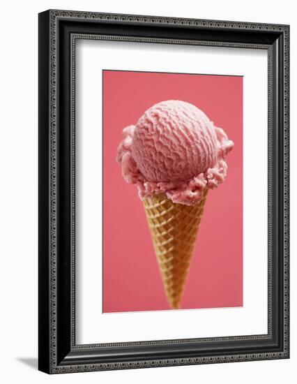 Strawberry Ice Cream Cone-Marc O^ Finley-Framed Photographic Print