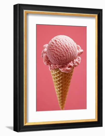 Strawberry Ice Cream Cone-Marc O^ Finley-Framed Photographic Print