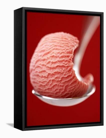 Strawberry Ice Cream on a Spoon-Marc O^ Finley-Framed Premier Image Canvas