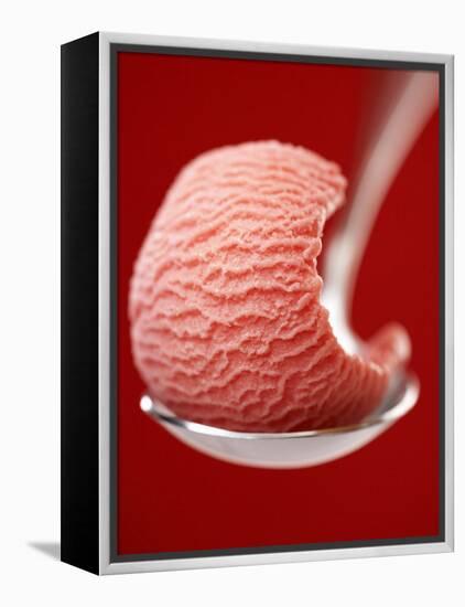 Strawberry Ice Cream on a Spoon-Marc O^ Finley-Framed Premier Image Canvas