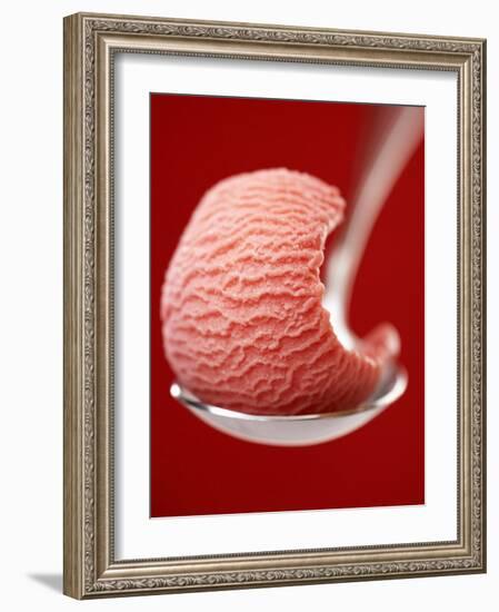 Strawberry Ice Cream on a Spoon-Marc O^ Finley-Framed Photographic Print