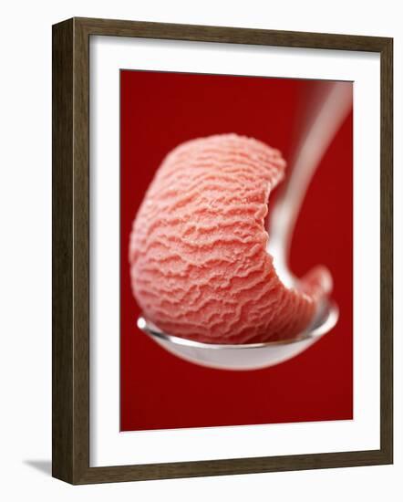 Strawberry Ice Cream on a Spoon-Marc O^ Finley-Framed Photographic Print