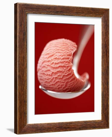 Strawberry Ice Cream on a Spoon-Marc O^ Finley-Framed Photographic Print